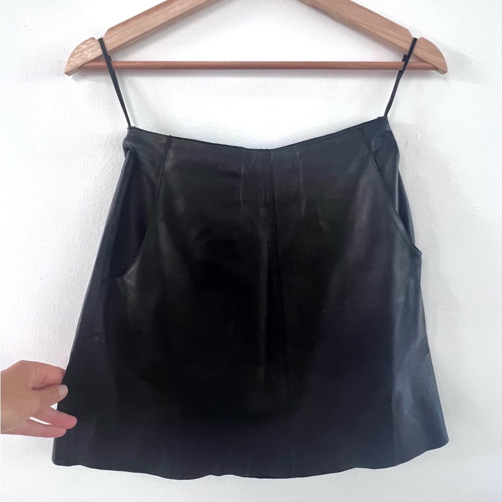 Buttery soft leather miniskirt by Flannel